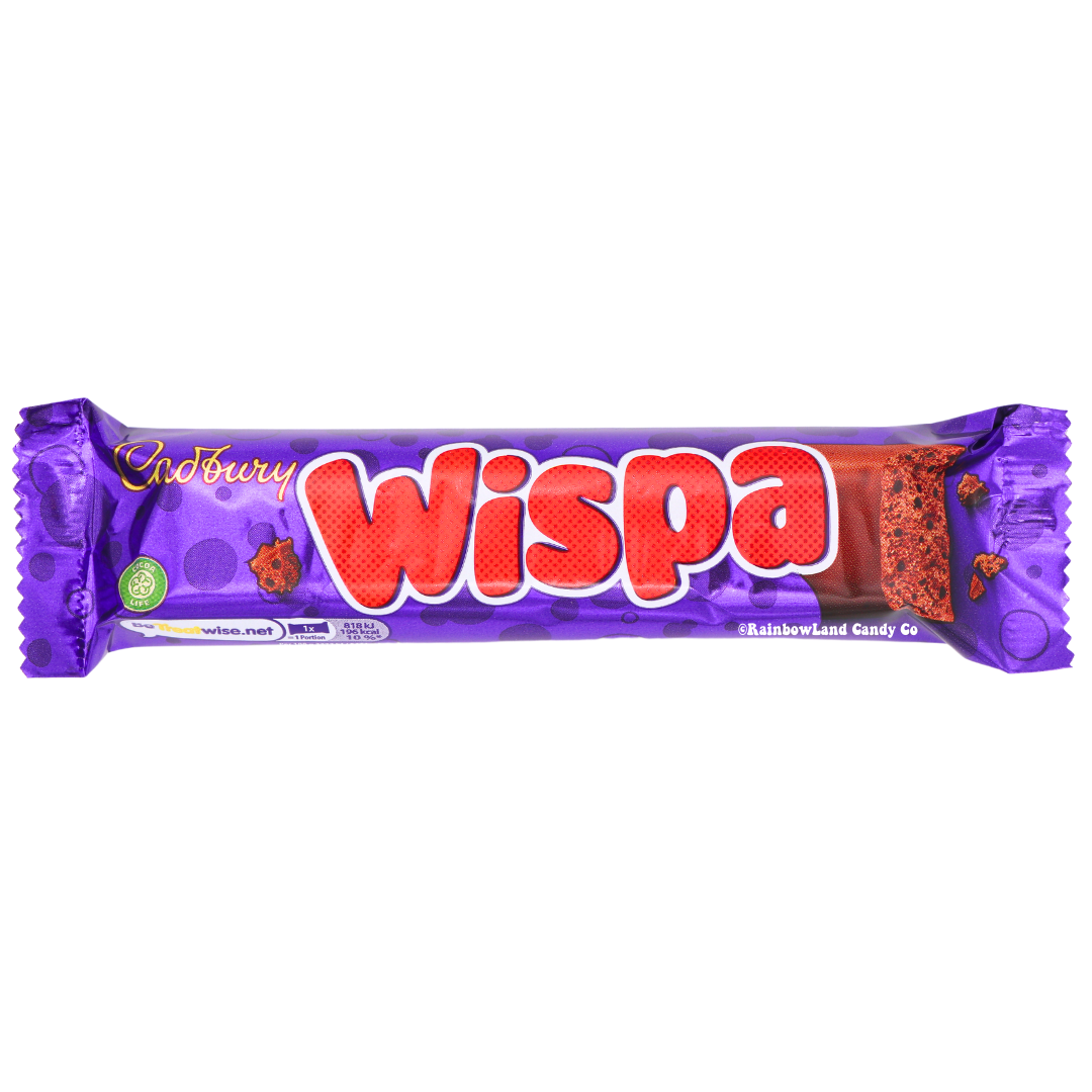 Cadbury Wispa Bar UK aerated milk chocolate packaging