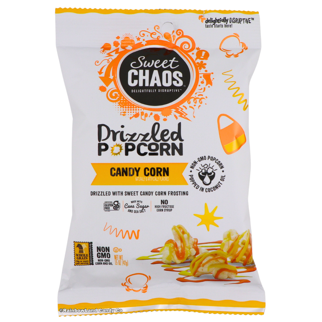 Sweet Chaos Drizzled Popcorn - Candy Corn