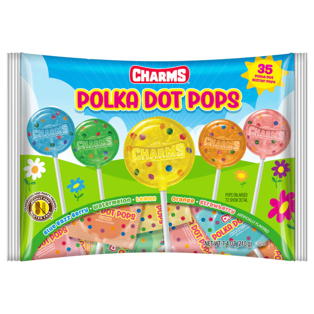 Charms Polka Dot Pops (35 Count Lollipops)