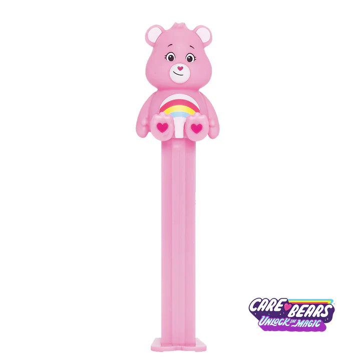 Care Bears PEZ dispenser with Cheer Bear design, candy included.