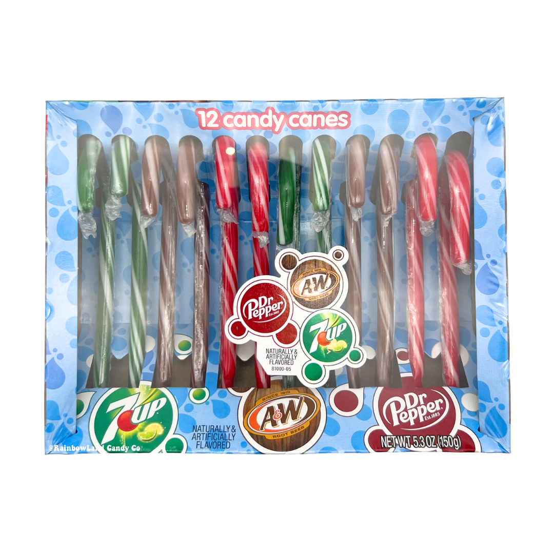 Dr. Pepper, 7 UP, and A&W Candy Canes