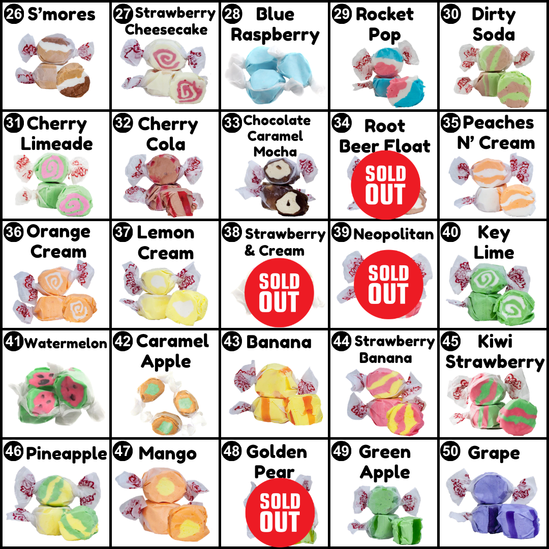 Custom Taffy Mix (10 oz) - Taffy Pick and Mix - Build your own Taffy Bag - 5 Different Taffies!