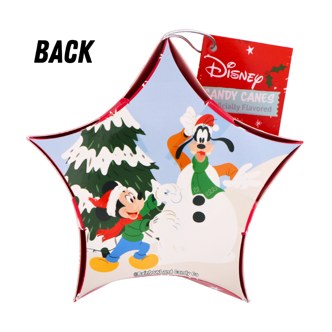 Disney Star Ornament with Mini Candy Canes (one)