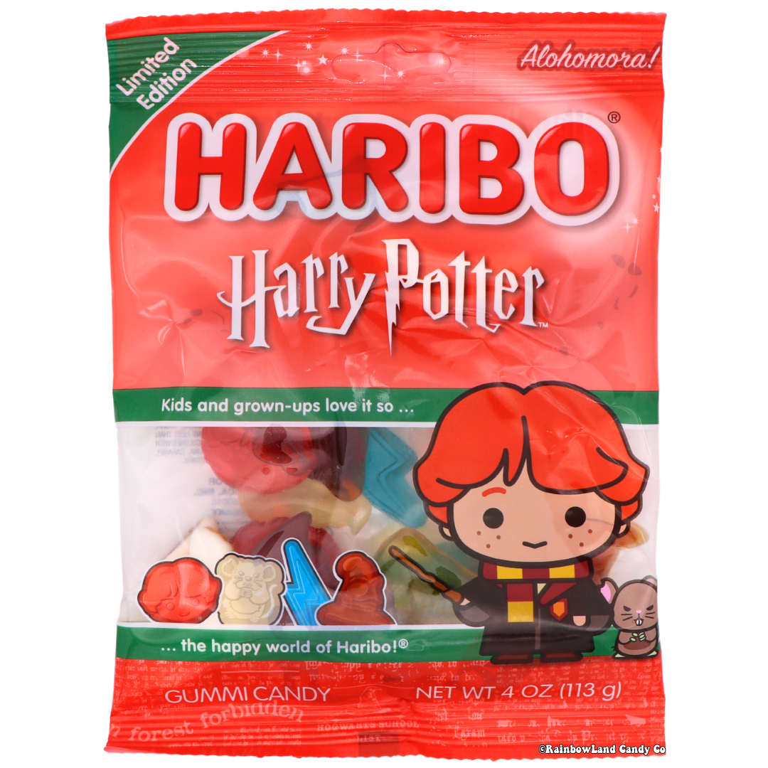 Haribo Harry Potter Gummies featuring Ron Weasley, limited edition, 4 oz pack.