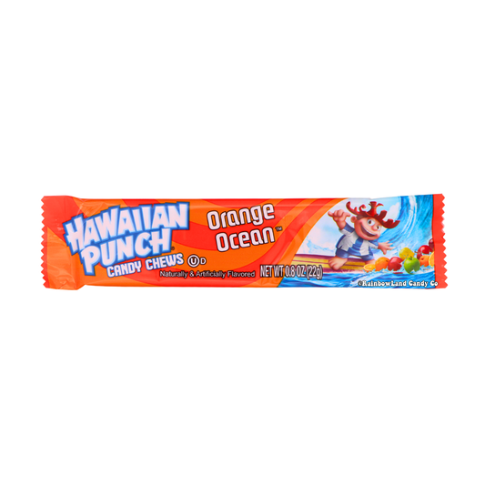 Hawaiian Punch Candy Chews Orange Ocean packaging featuring vibrant tropical design.