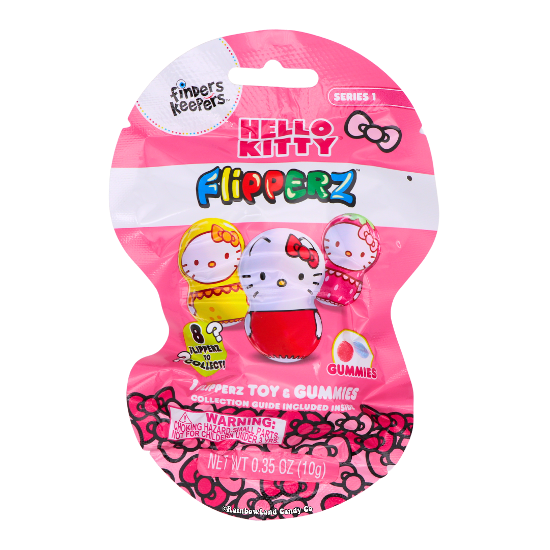 Hello Kitty Finders Keepers Flipperz Surprise Pack with toy and gummies, 0.35 oz.