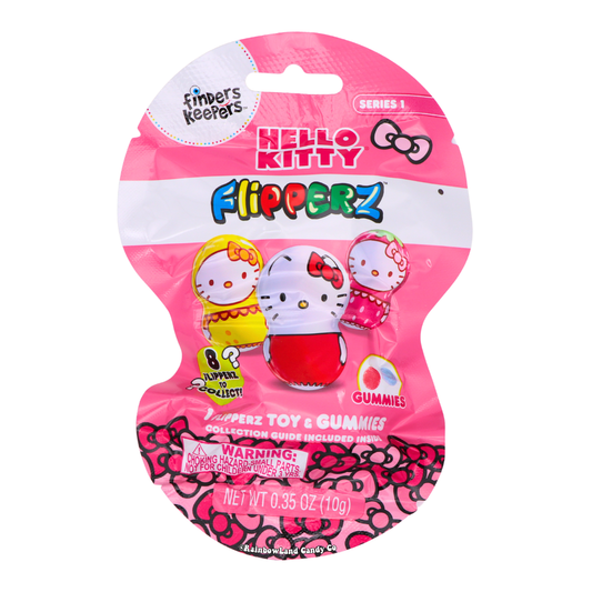 Hello Kitty Finders Keepers Flipperz Surprise Pack with toy and gummies, 0.35 oz.