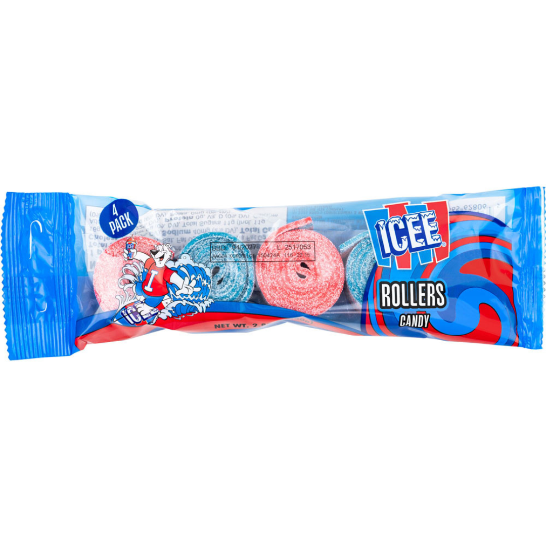 【3種セット売り】ヒスコレ　ブラマジガール、レッドアイズ、ブルーアイズ ICEE Rollers Candy | Cherry & Blue Raspberry Sour Belts