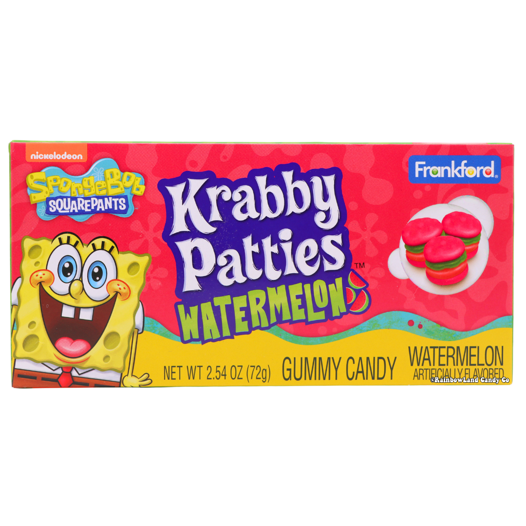 SpongeBob Krabby Patties Watermelon gummy candy theater box.