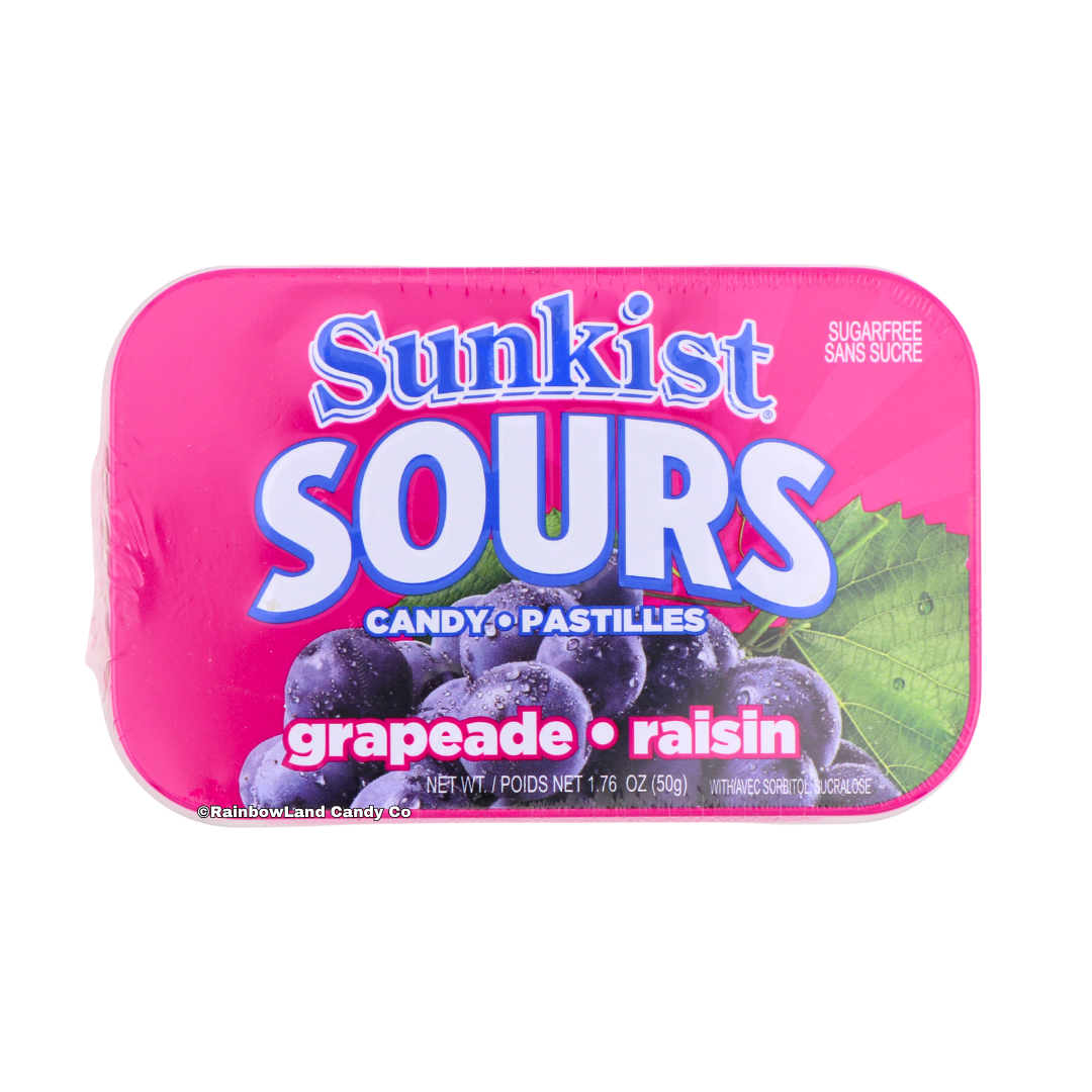 Sunkist Sours Grapeade | Sugar Free Sour Grape Candy 1.76 oz
