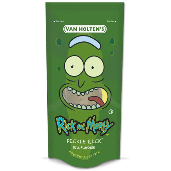 Rick and Morty Pickle Rick collectible pickle pouch.