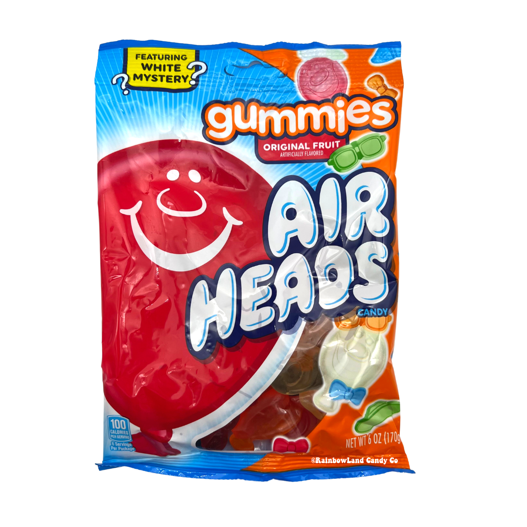 Airheads Gummies 6 oz bag featuring original fruit flavors.