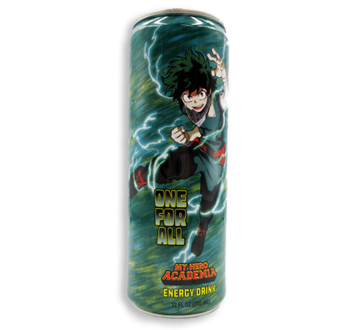My Hero Academia Deku One For All Energy Drink can featuring anime character.