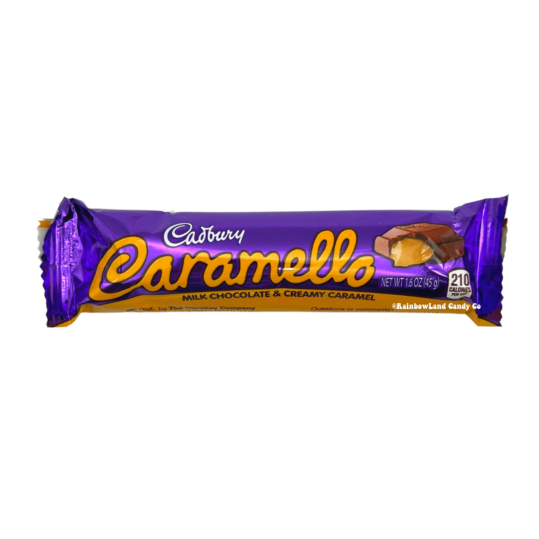 Caramello Bar with milk chocolate and creamy caramel packaging.