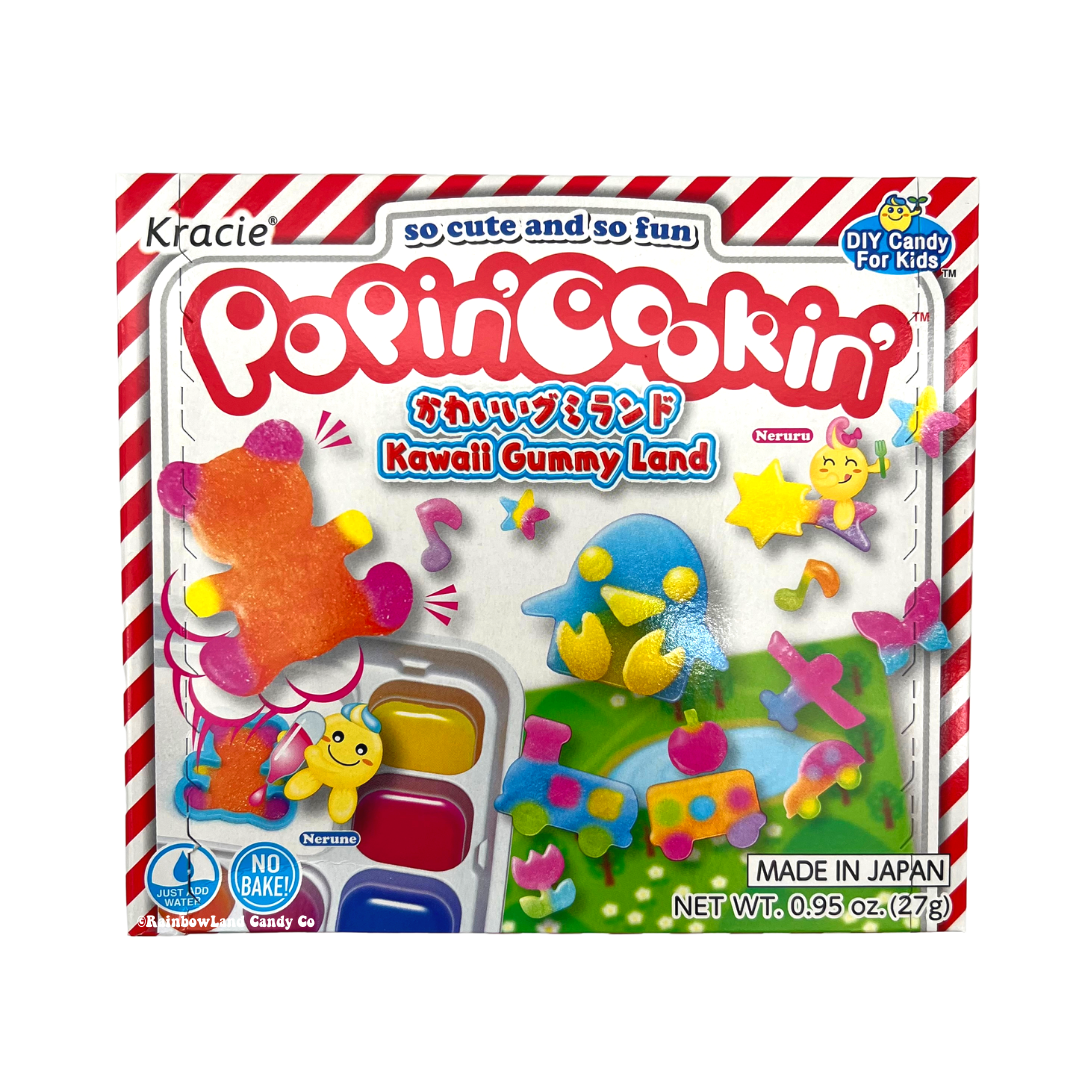 Kracie Popin' Cookin' Gummy Land DIY candy kit packaging.