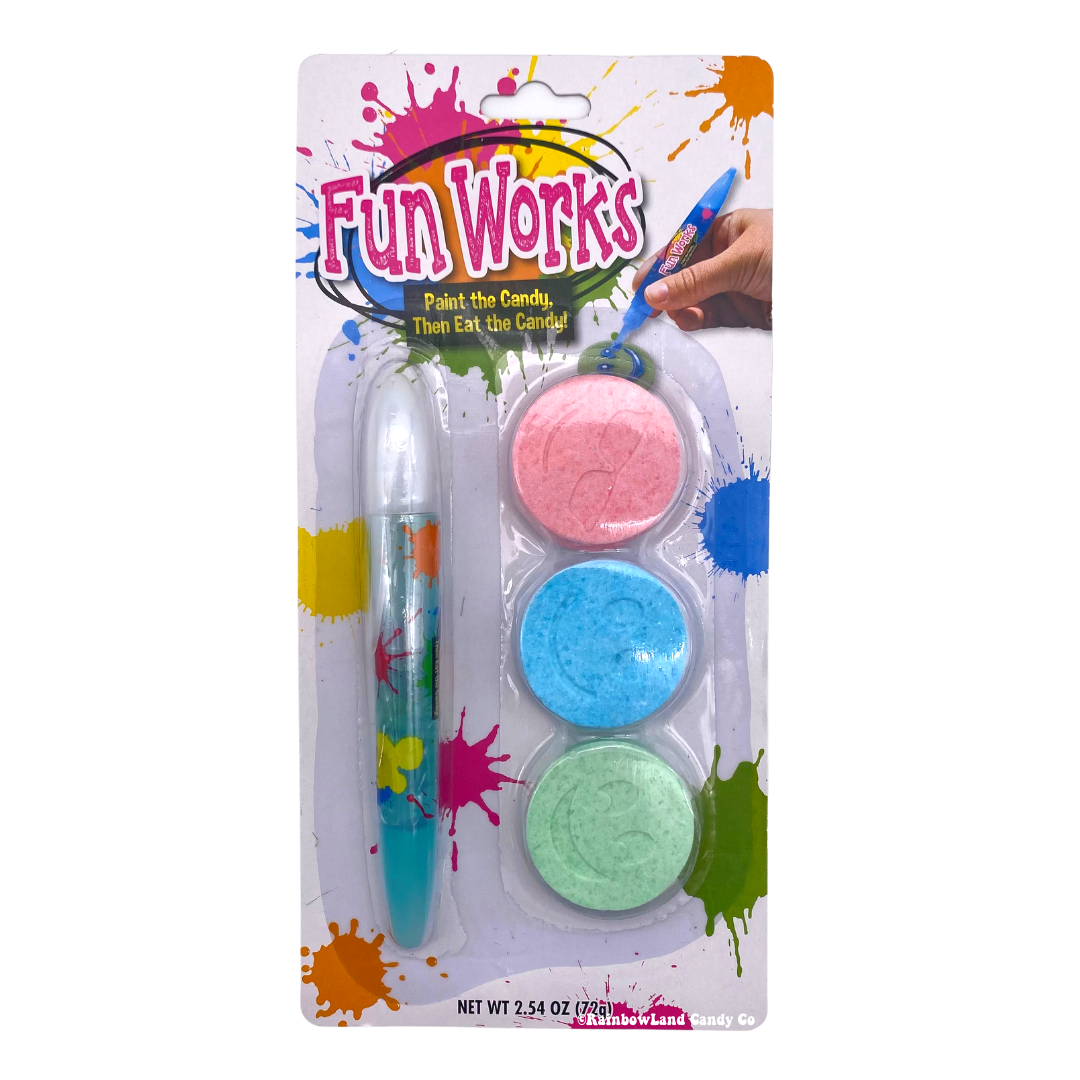 Fun Factory Paint and Eat Candy set with smiley candies and candy pen.