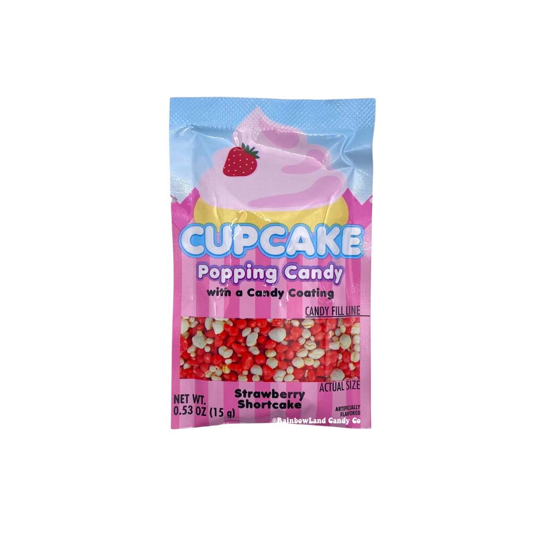 Cupcake Popping Candy in Strawberry Shortcake flavor packaging.