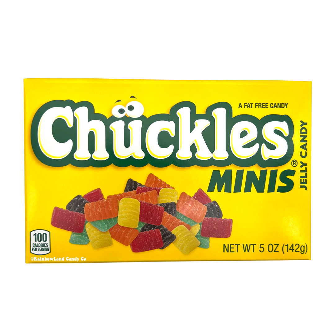 Chuckles Minis jelly candy theater box with five flavors.