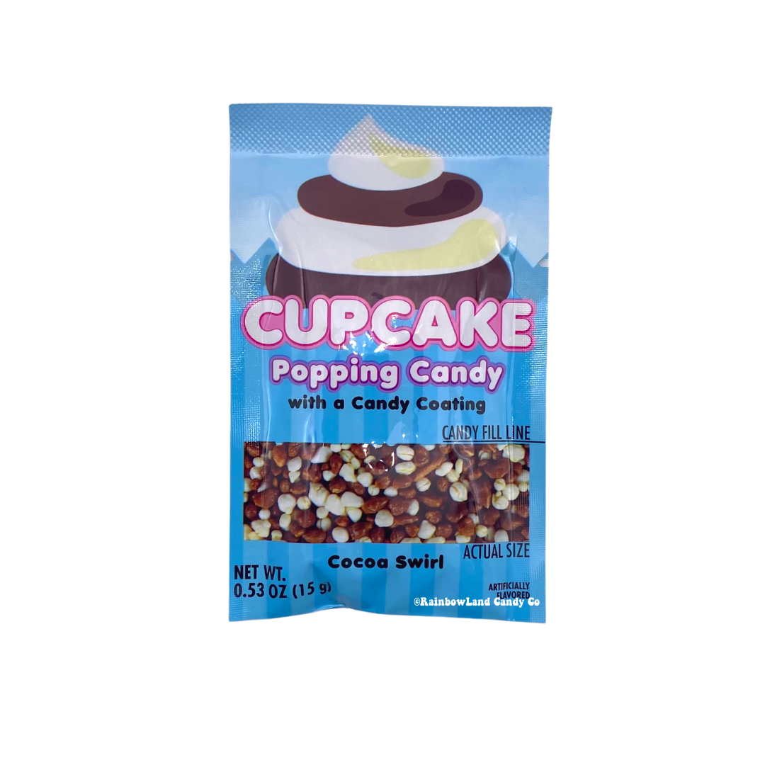 Cupcake Popping Candy package with Cocoa Swirl flavor, 0.53 oz.
