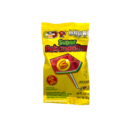 Super Rebanaditas Watermelon Lollipop with Chili Powder Packaging