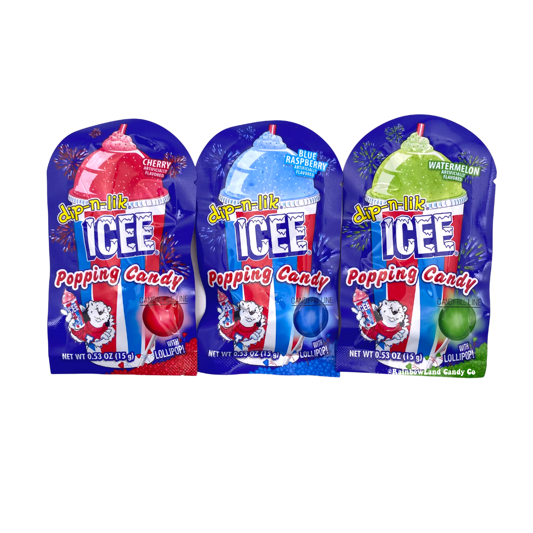 Icee Dip N Lik Popping Candy Rainbowland Candy Co 3395