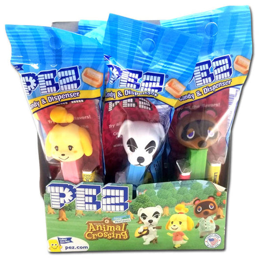 PEZ Animal Crossing candy dispensers featuring K.K. Slider, Tom Nook, and characters.