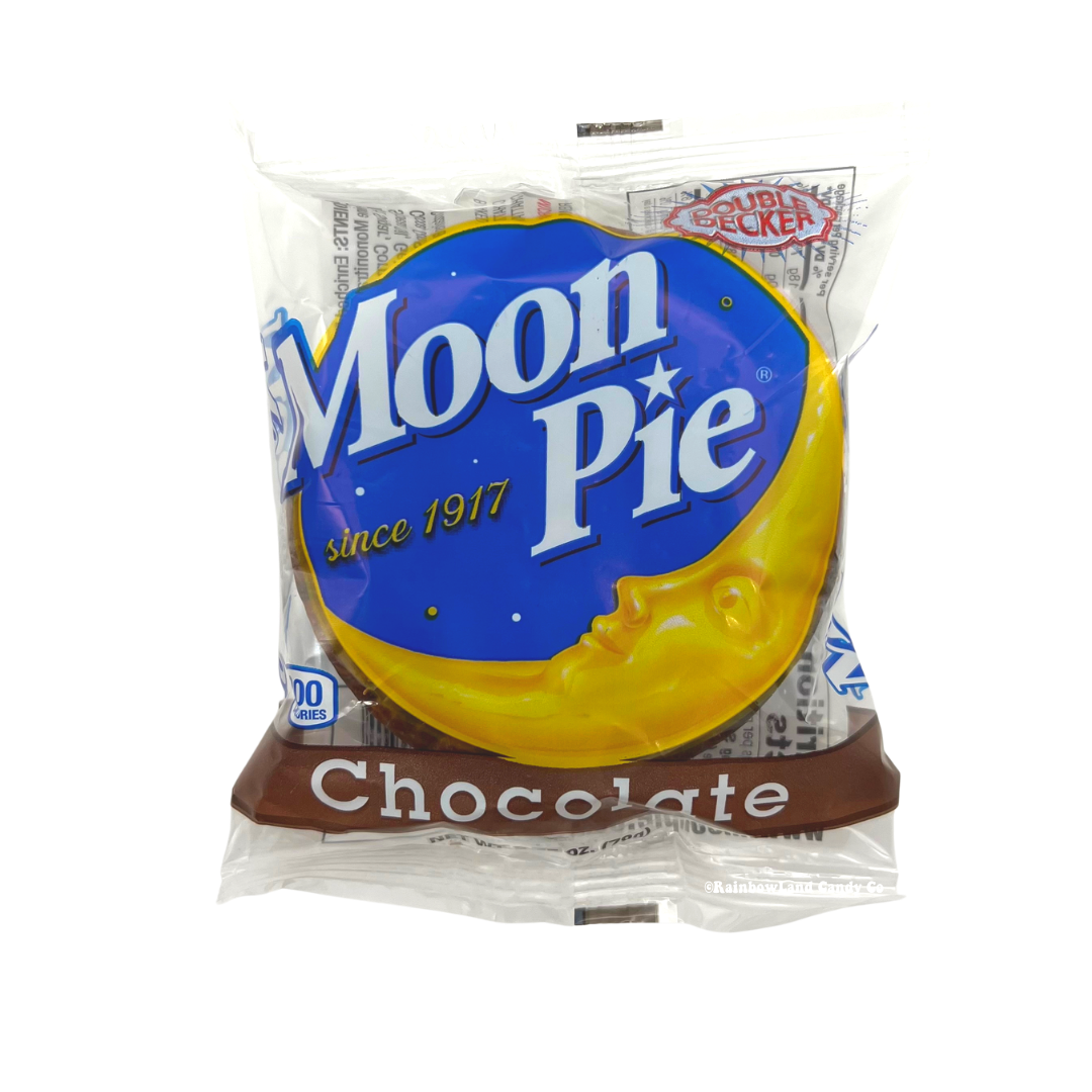 Moon Pie Double Decker Chocolate with graham cookies and marshmallow filling.