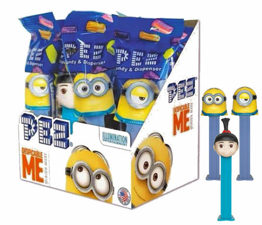 PEZ Despicable Me dispensers with random characters and candy.