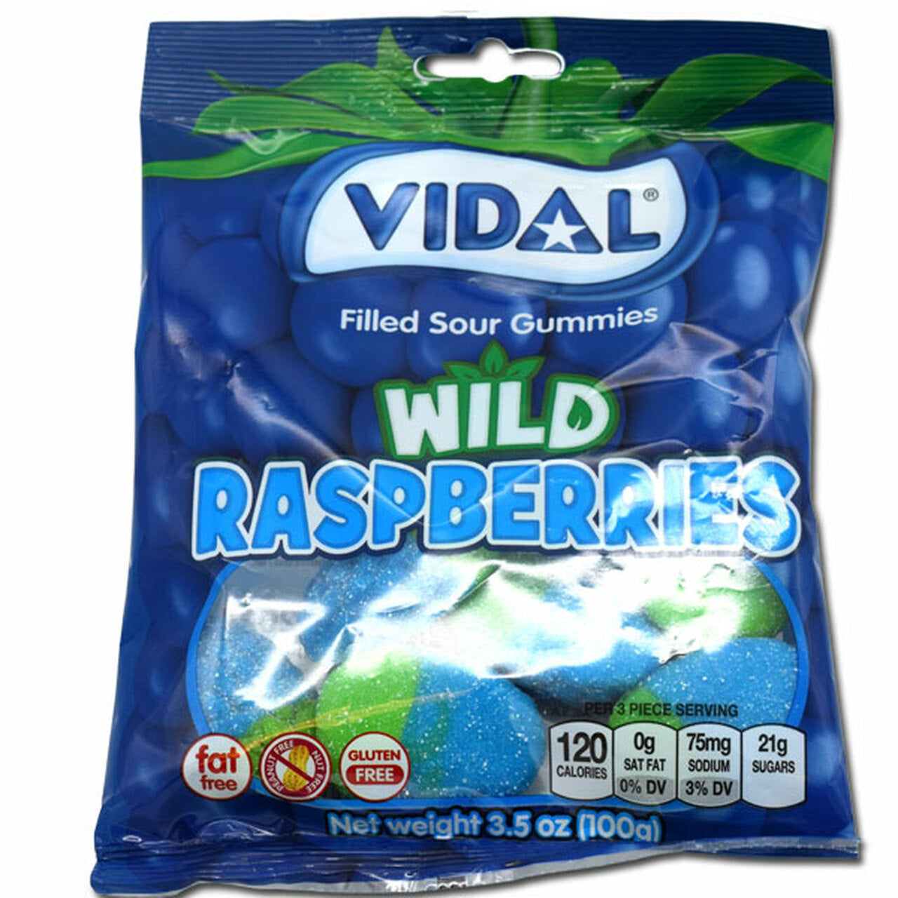 Gummy Sour Wild Raspberries 3.5 oz bag