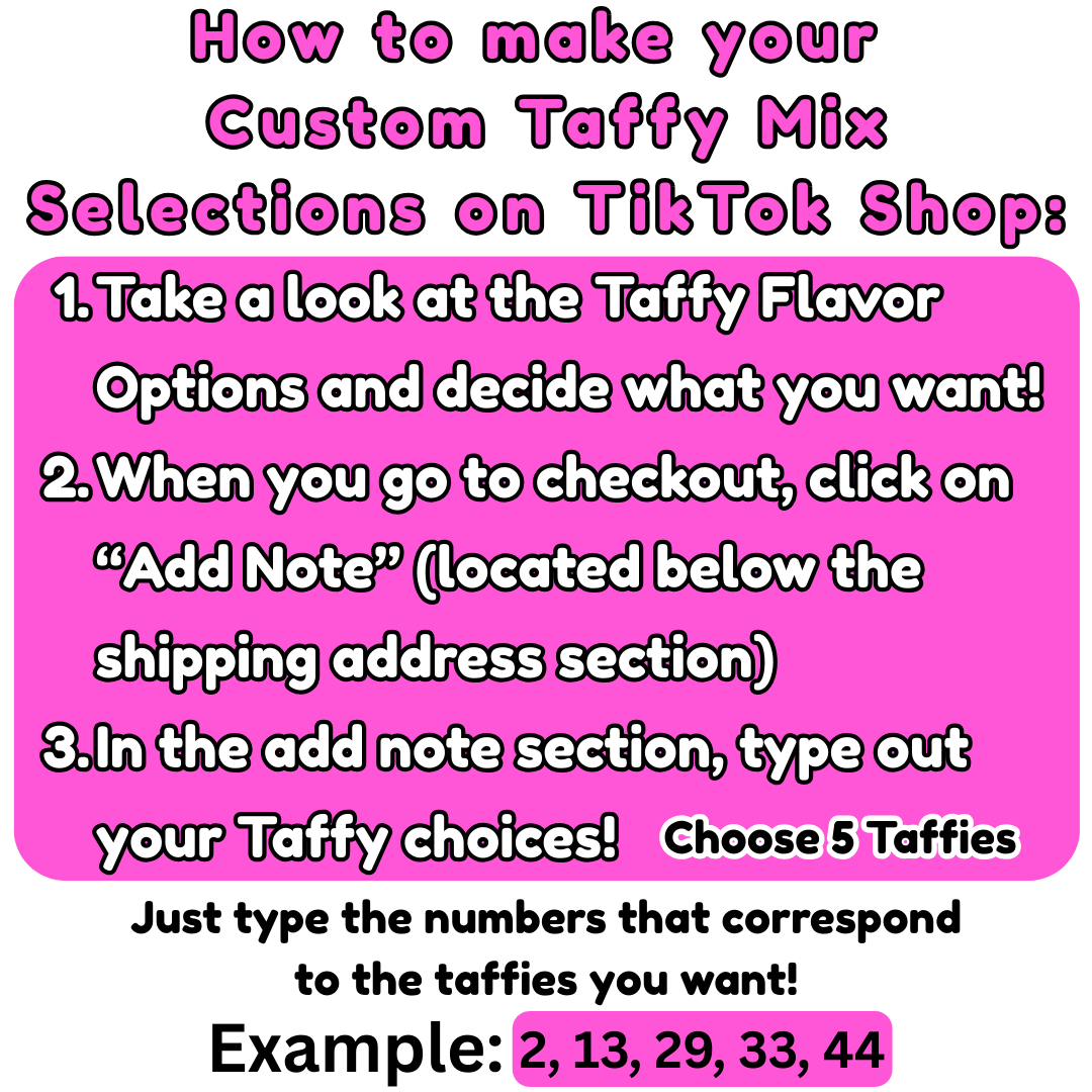 Custom Taffy Mix (10 oz) - Taffy Pick and Mix - Build your own Taffy Bag - 5 Different Taffies!