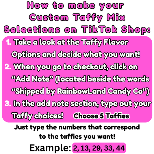 Custom Taffy Mix (10 oz) - Taffy Pick and Mix - Build your own Taffy Bag - 5 Different Taffies!