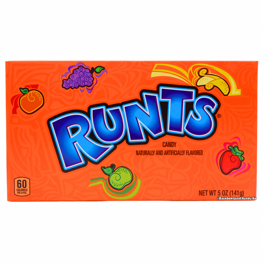 Runts Theater Box with colorful fruit-shaped hard candies.