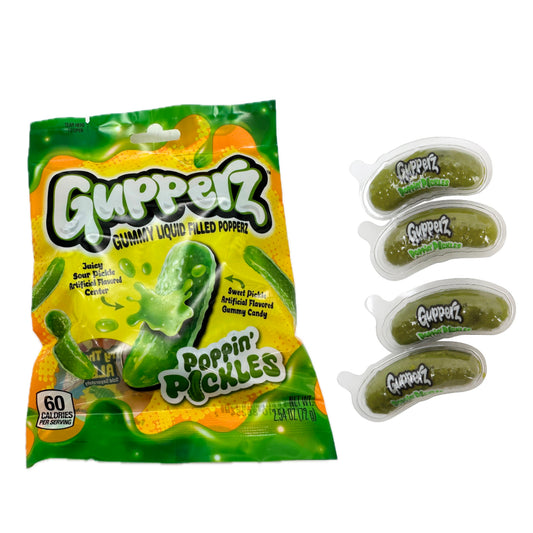 Gupperz Poppin Pickles (liquid filled gummies)