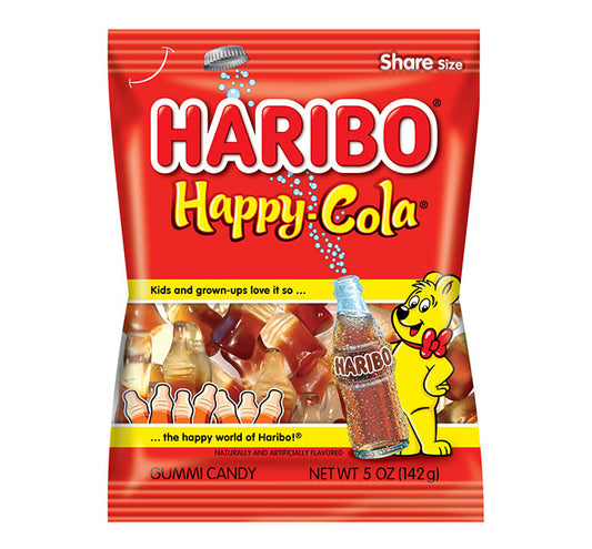 Haribo Happy Cola Bottle Gummies (Best By Date: 4/30/24)