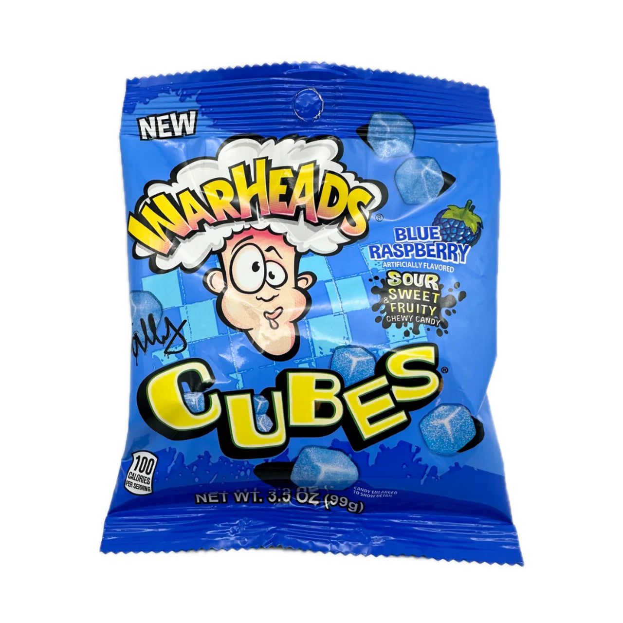 WarHeads Blue Raspberry Cubes - Sour, Sweet & Chewy Candy – RainbowLand ...