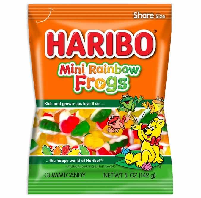 Haribo Mini Rainbow Frogs Gummies