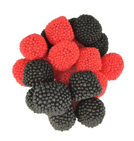 Gummy Red and Black Raspberries (2 oz)