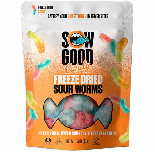 Freeze Dried Sour Worms (1.5 oz)
