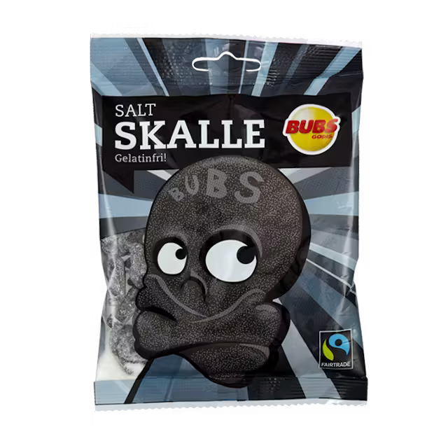 Bubs Salty Licorice Skulls (from Sweden)