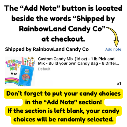 Custom Candy Mix (16 oz) - 1 lb Pick and Mix - Build your own Candy Bag - 8 Different Candies