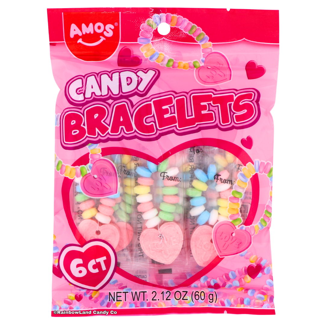 Amos Candy Bracelets - Edible Candy Jewelry (6 Pack)