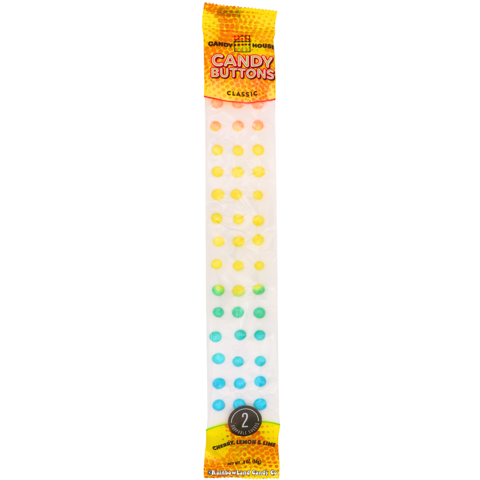 Classic Candy Buttons – Cherry, Lemon & Lime Paper Strip Candy ...
