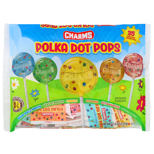 Charms Polka Dot Pops (35 Count Lollipops)