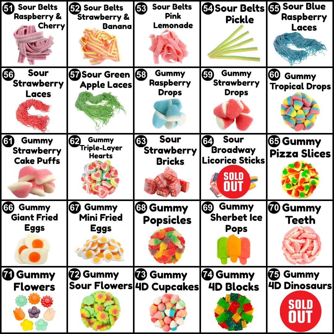 Custom Candy Mix (10 oz) - Pick and Mix - Build your own Candy Bag - 5 Different Candies