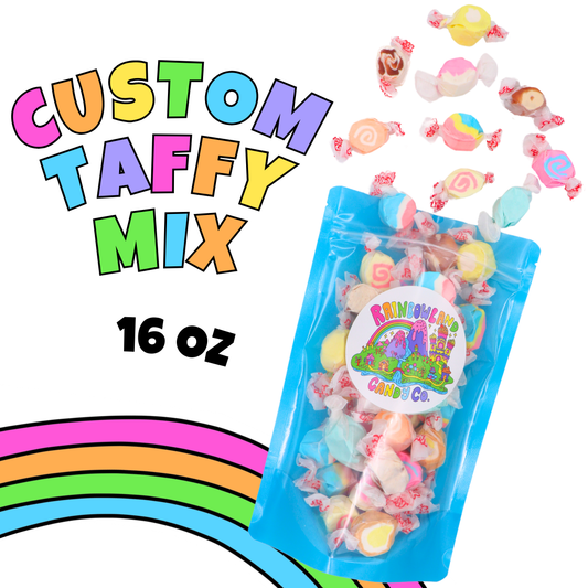Custom Taffy Mix (16 oz) - 1 lb Taffy Pick and Mix - Build your own Taffy Bag - 8 Different Taffies!