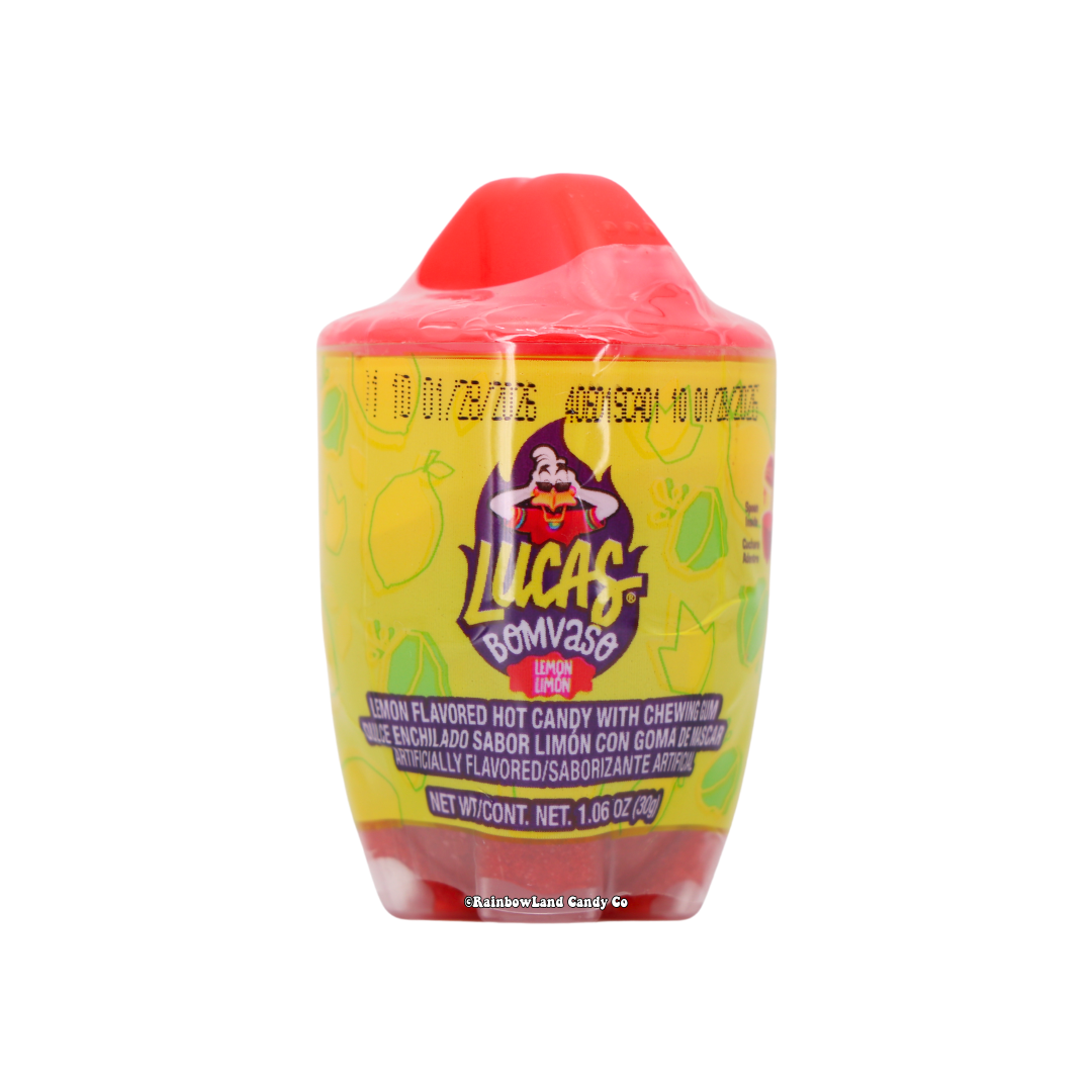 Lucas Bomvaso Sweet and Hot candy, lemon flavor with spicy chili kick, 1.06 oz.
