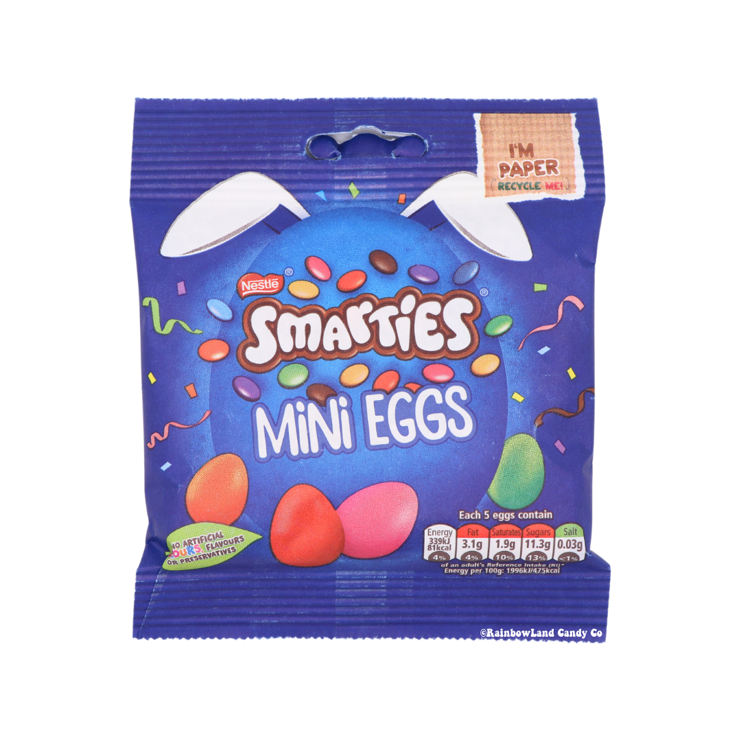 Smarties Mini Eggs (from the UK) (Best By Date: 8/31/24)