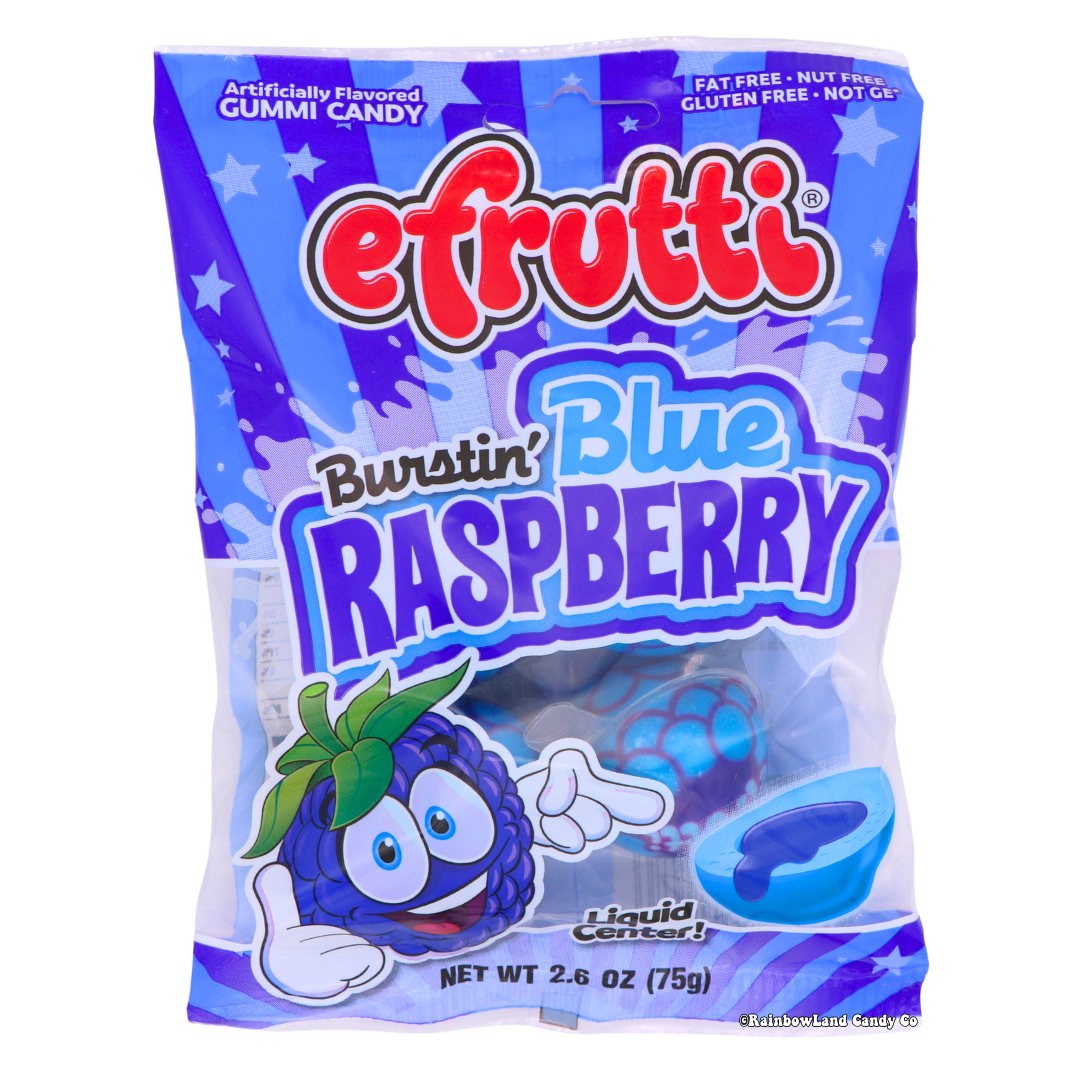 Efrutti Burstin’ Blue Raspberry Gummies | 4 Pack Delights – RainbowLand ...