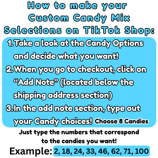 Custom Candy Mix (16 oz) - 1 lb Pick and Mix - Build your own Candy Bag - 8 Different Candies!