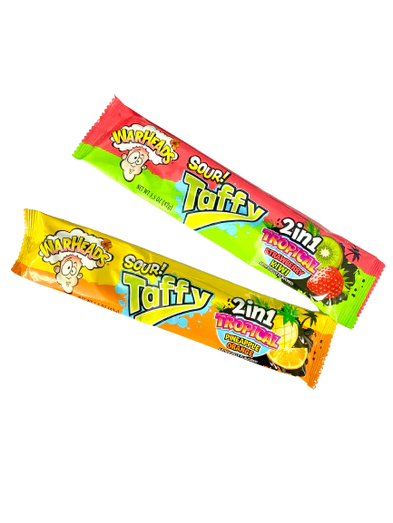 WarHeads Tropical Sour Taffy (one) (Best By Date: 6/16/24)